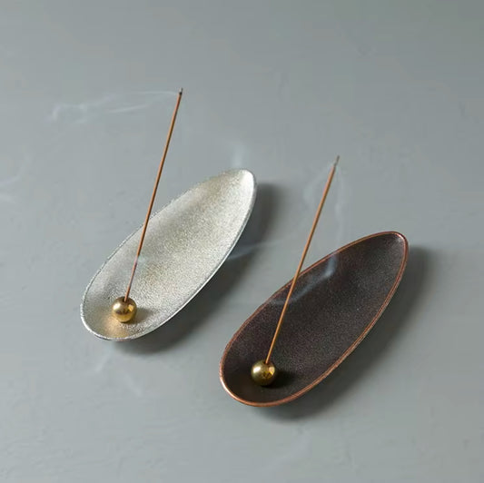 "Nature's Embrace: Leaf Shaped Incense Holder"