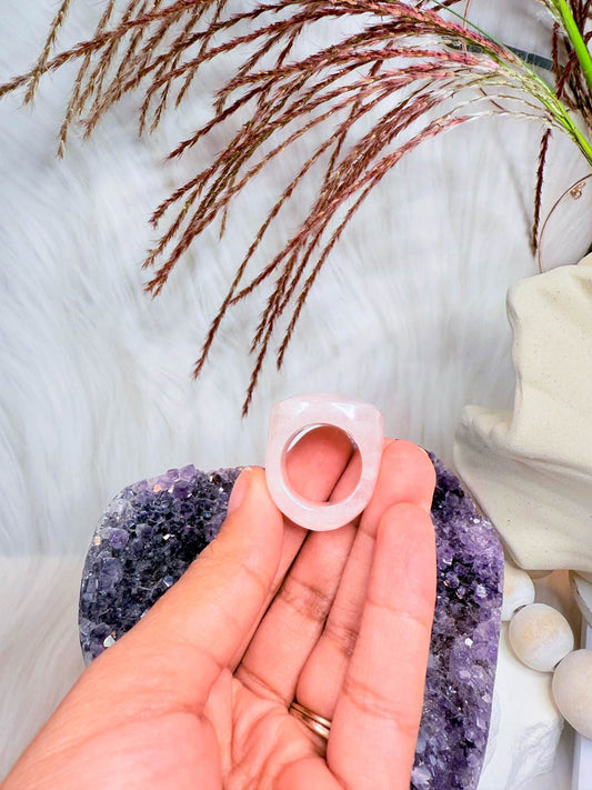 Blush Radiance Rose Quartz Ring